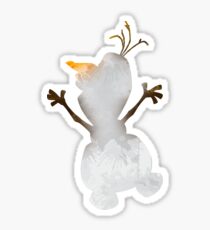 Snowman Inspired Silhouette Sticker