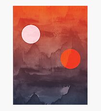 Star Wars A New Hope inspired artwork two suns Photographic Print