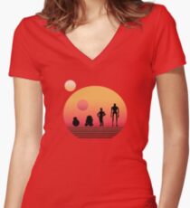 Star Wars Droids Women's Fitted V-Neck T-Shirt