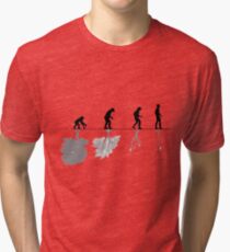 Evolution of Environment , Humans , Nature Tri-blend T-Shirt