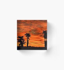 Welcome Home Sunset Acrylic Block