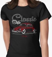 Classic Style. Beetle (red) Women's Fitted T-Shirt