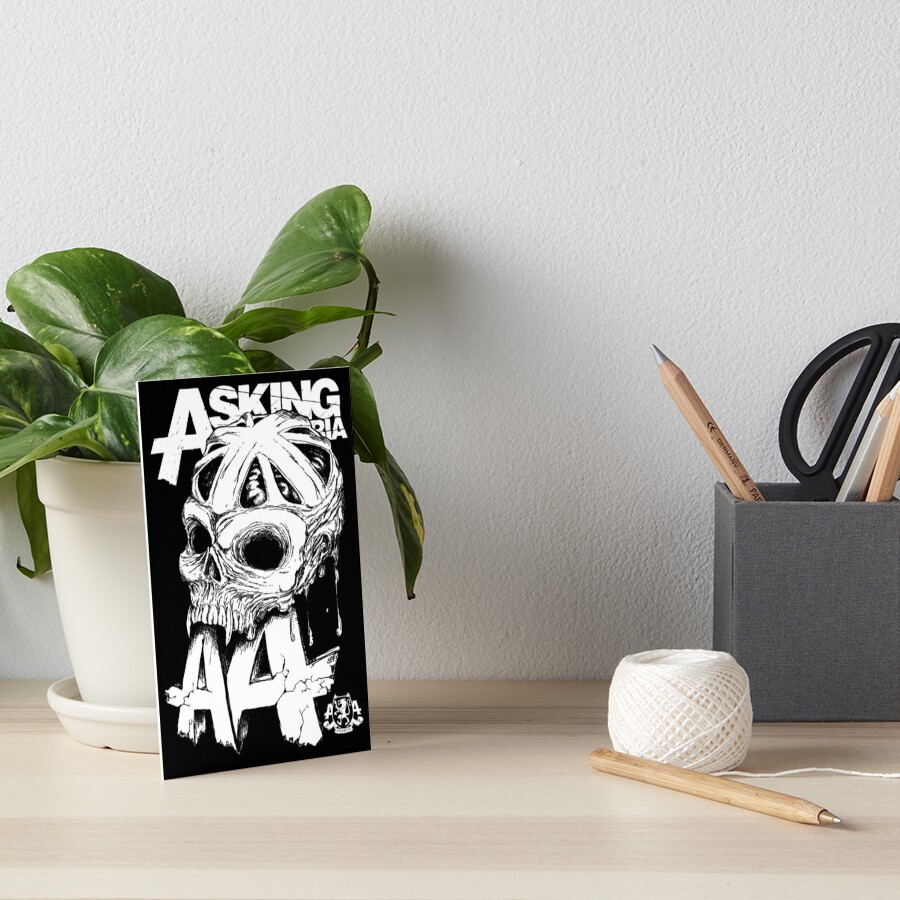 Asking Alexandria England Skull tshirt and hoodie Art Board Print