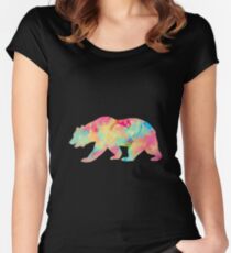 Abstract Bear Women's Fitted Scoop T-Shirt