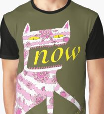 Now Cat Graphic T-Shirt