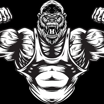 Strong ape gorilla gym concept  Kids T-Shirt for Sale by