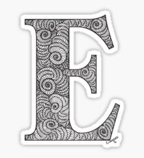 Letter E Stationary Sticker
