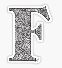 Letter F Stationary Sticker