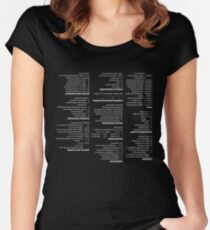 RegEx Cheat Sheet - Linux Geek Humor Women's Fitted Scoop T-Shirt