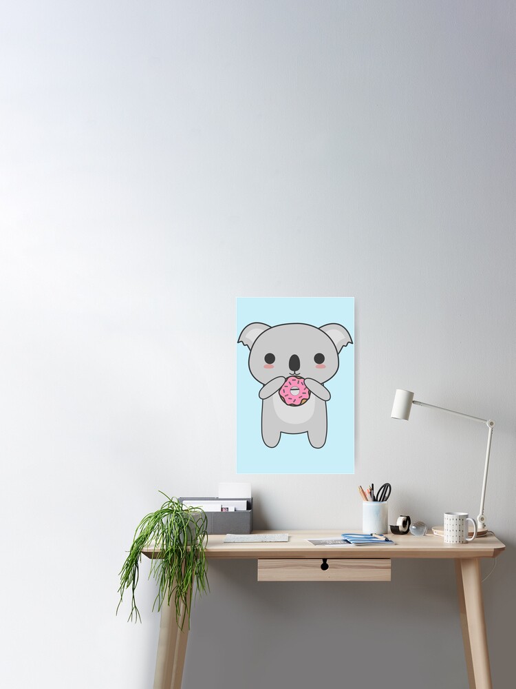 Cute Kawaii Koala Bear Poster By Happinessinatee Redbubble