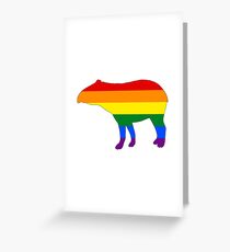 Rainbow Tapir Greeting Card