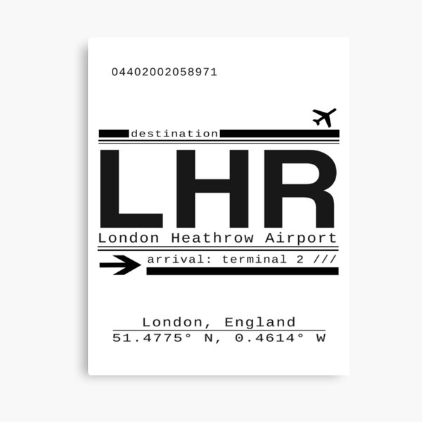 LHR London Heathrow Airport Call Letters Canvas Print