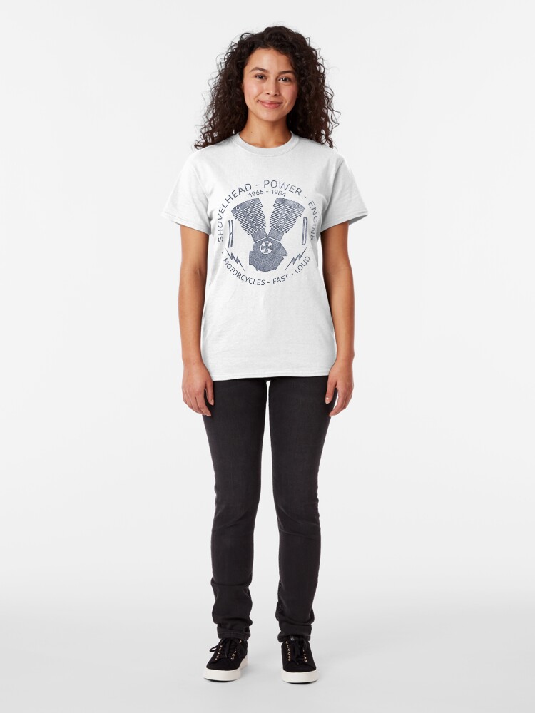 Alternative Ansicht von Harley Davidson Shovelhead Power 1966 - 1984 Classic T-Shirt