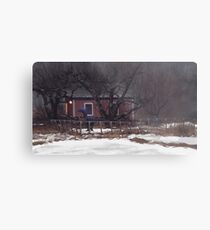 Fruktträdgård och Dromaeosaur Metal Print