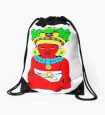 Sitting Indian Drawstring Bag