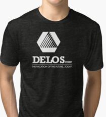 DELOS CORP - THE VACATION OF THE FUTURE, TODAY! Tri-blend T-Shirt