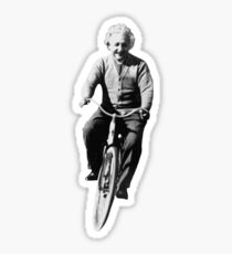 Albert Einstein on a Bike Sticker