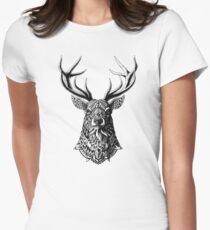 Ornate Buck Women's Fitted T-Shirt