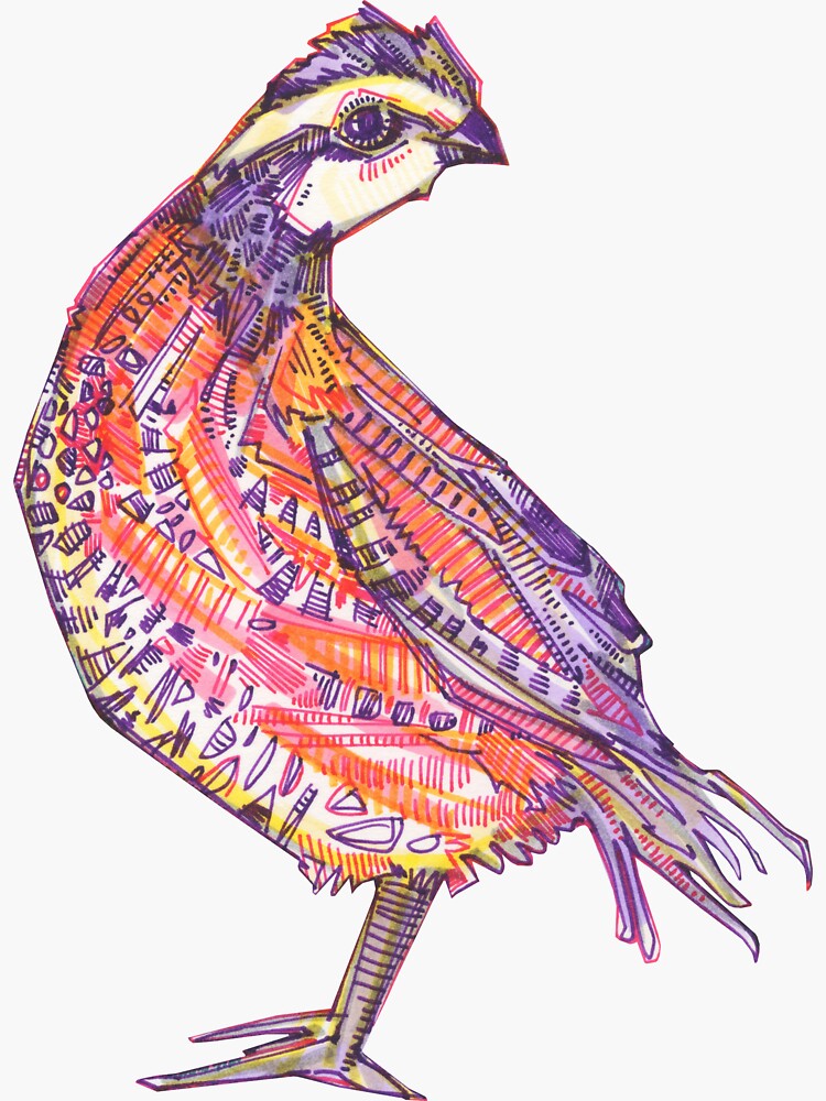 Quail drawing - 2016 by gwennpaints