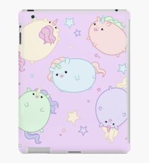 Chubby Pastel Unicorns (In Space) iPad Case/Skin