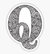 Letter Q Stationary Sticker