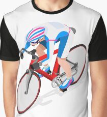 Cycling Track Sports 3D Isometric Graphic T-Shirt