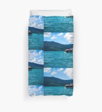 Tender Boat Heading In Duvet Cover