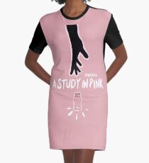 A Study in Pink Graphic T-Shirt Dress