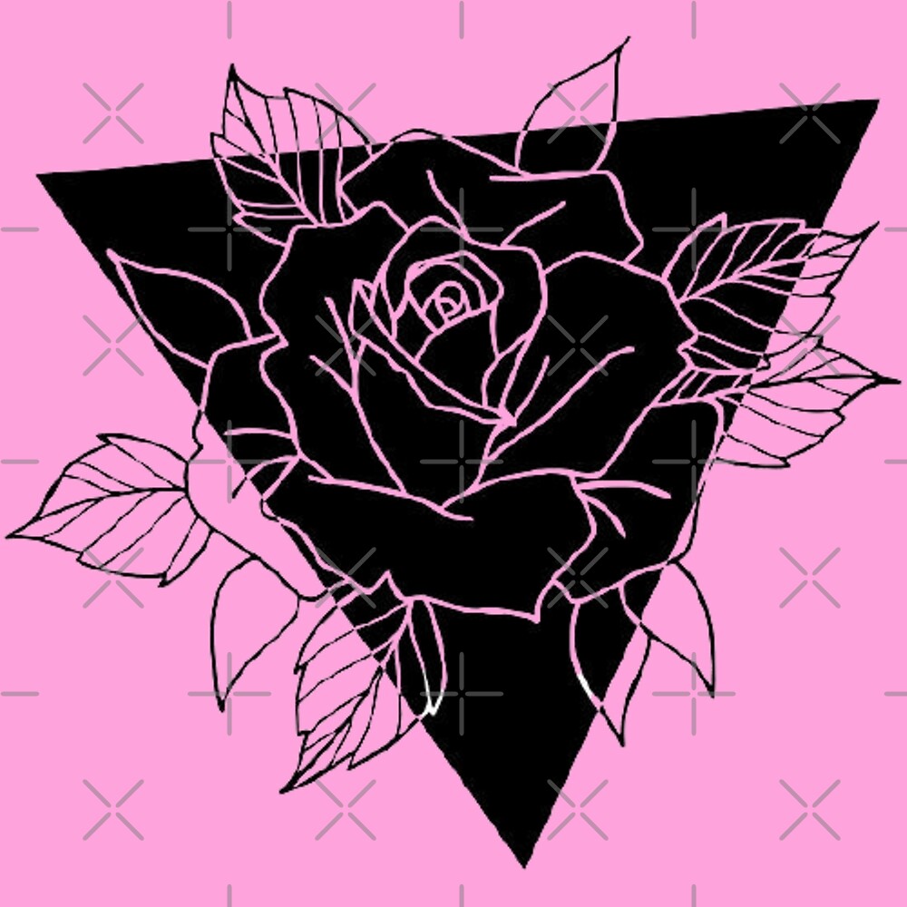 "Triangle Rose" by BlaqkmoonArt Redbubble