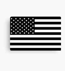 AMERICAN FLAG BLACK Canvas Print