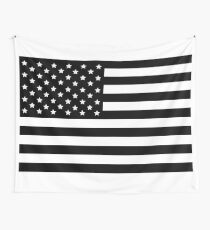 AMERICAN FLAG BLACK Wall Tapestry