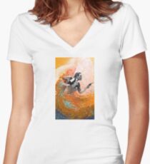 Waimea Ward and the Hurricane Women's Fitted V-Neck T-Shirt