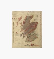 Lámina rígida Mapa geológico de la vendimia de Escocia