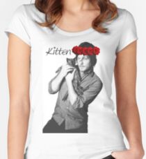 Daryl Dixon kitten flower crown Women's Fitted Scoop T-Shirt