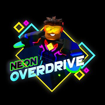  Roblox Black Neon Overdrive Classic Fit T-Shirt