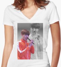 JHOPE FLUTE - FLASHBACK VER Women's Fitted V-Neck T-Shirt