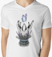 crystal hands colored V-Neck T-Shirt