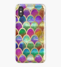 Rainbow mermaid scales iPhone Case