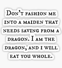 Dragon of Feminism 2 Sticker