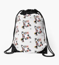 Punky "Punk 4 Life" Brewster Drawstring Bag