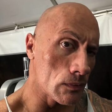 The rock eyebrow meme Acrylic Block for Sale by kamilesz