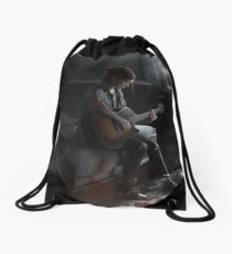 Ellie playing guitar Drawstring Bag