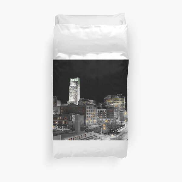 Omaha Night Lights Duvet Cover