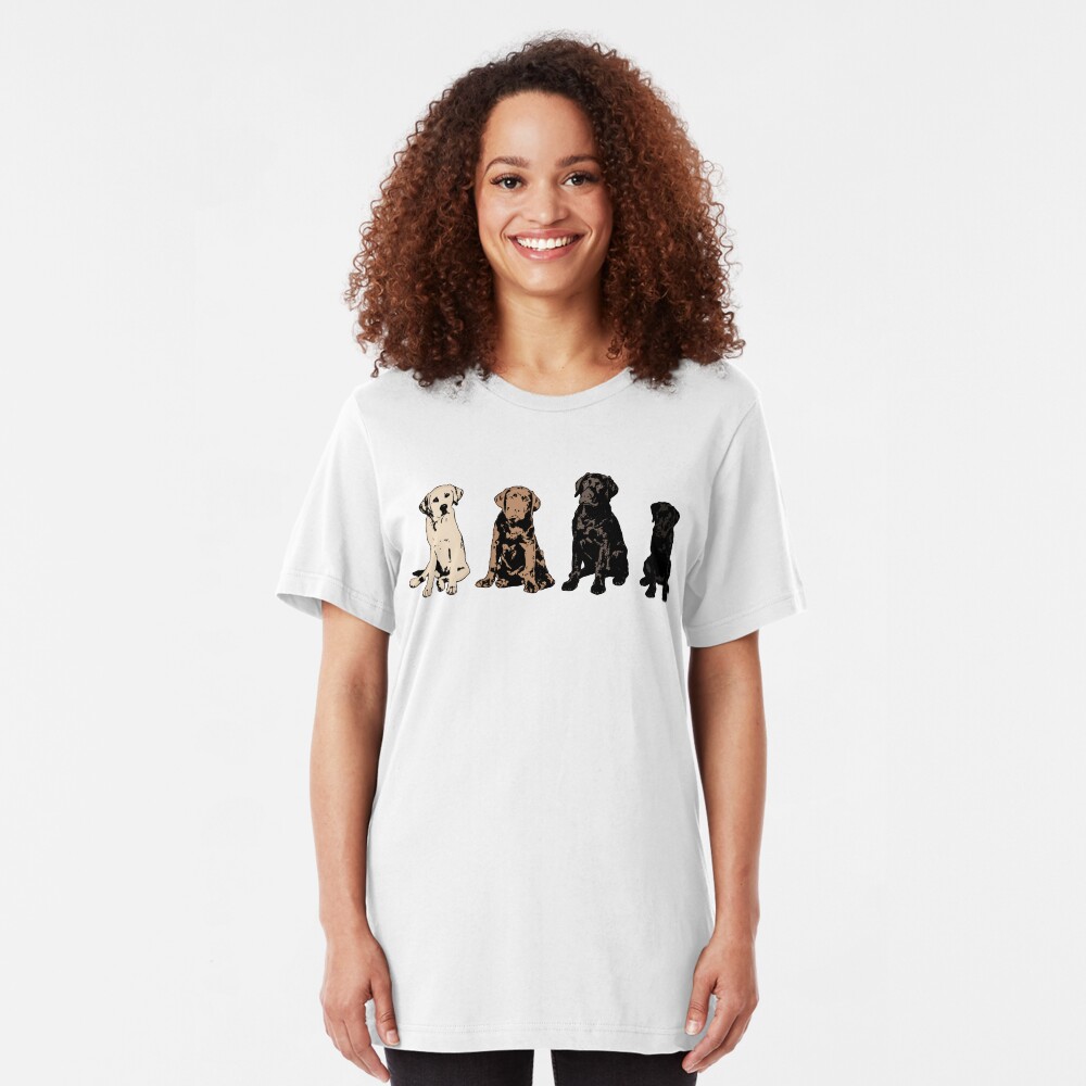Rainbow of Puppy Love Slim Fit T-Shirt