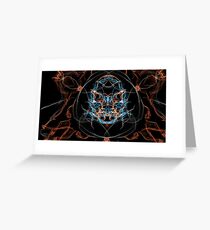 skull flames Greeting Card