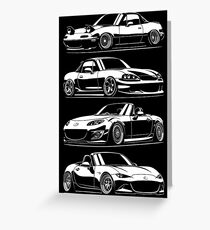 Generations. MX5 Miata Greeting Card
