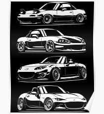 Generationen. MX5 Miata Poster