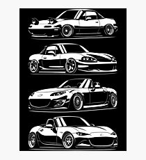 Generations. MX5 Miata Photographic Print
