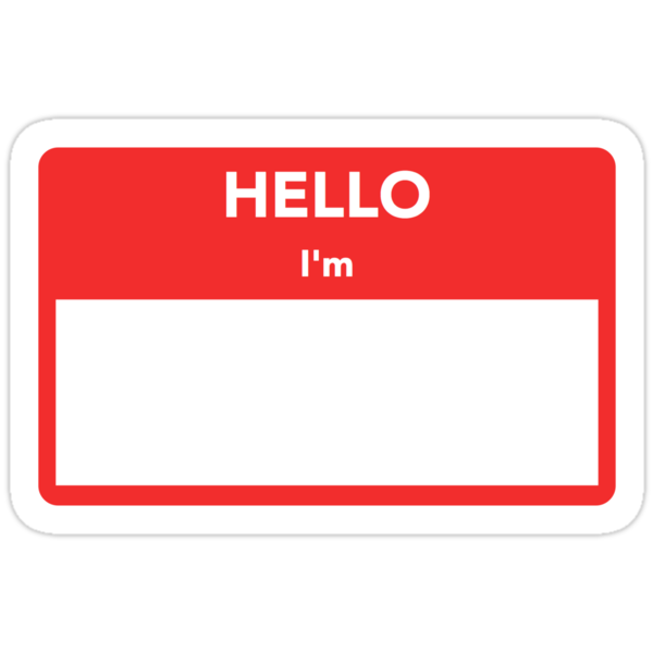 "Hello I'm" Stickers by TinkurLab Redbubble