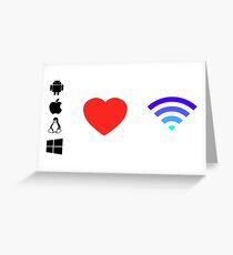 OS Love Wifi color Greeting Card